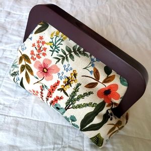 New Rifle Paper Co Clutch Wooden Frame Purse